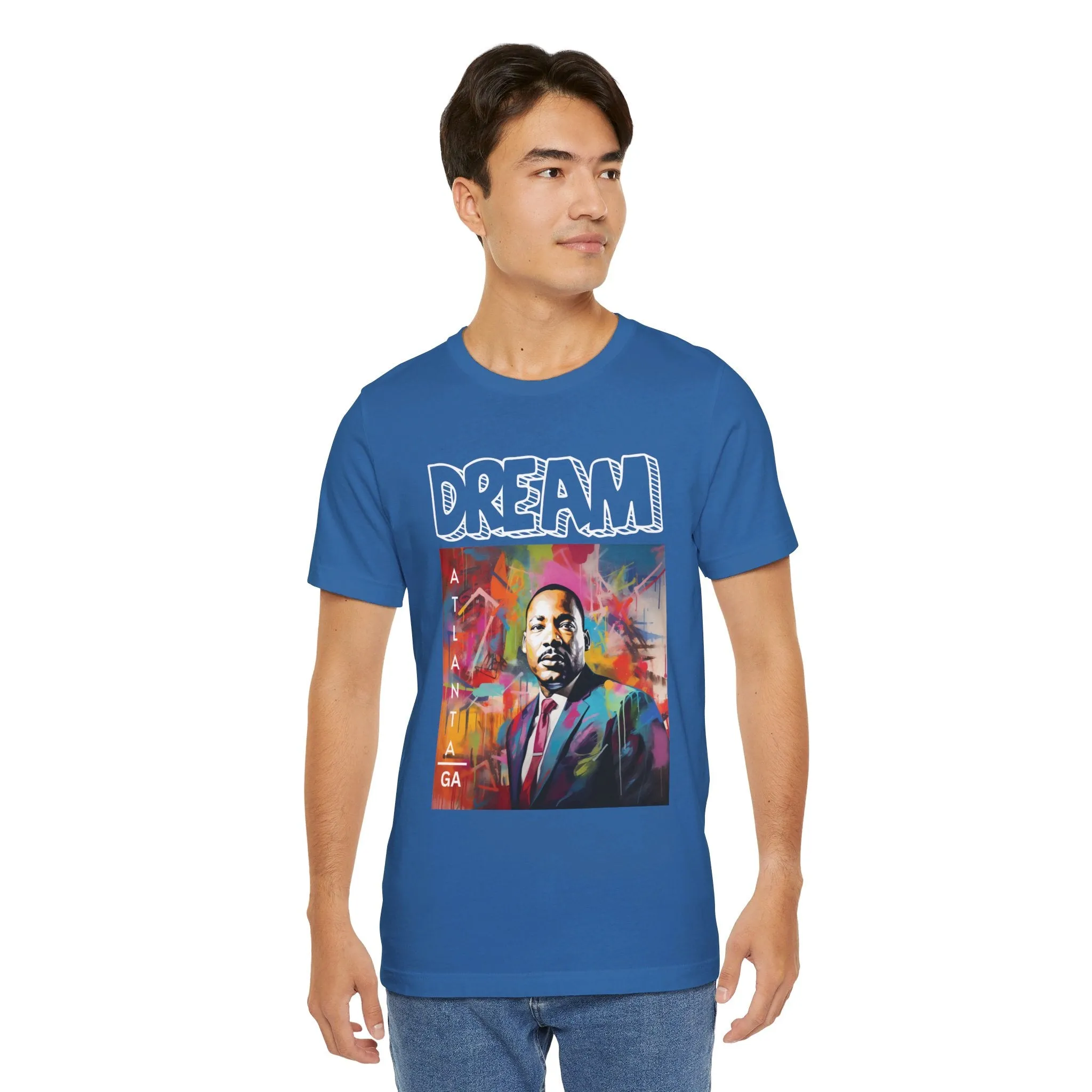 MLK Jr Dream Graffiti Art Unisex Short Sleeve Tee