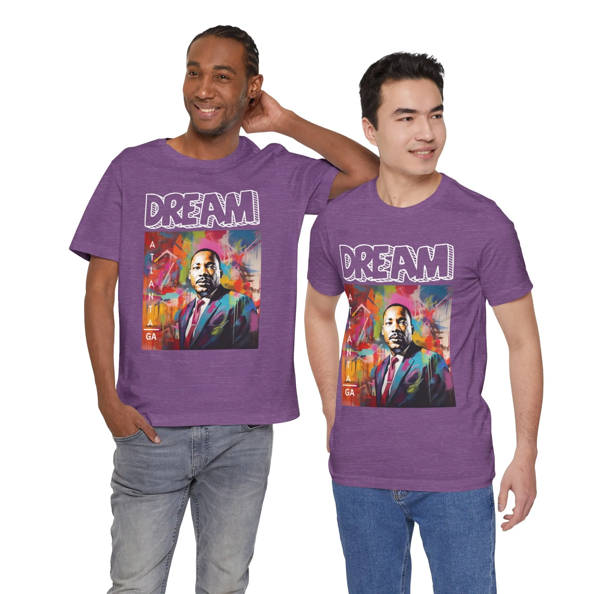 MLK Jr Dream Graffiti Art Unisex Short Sleeve Tee