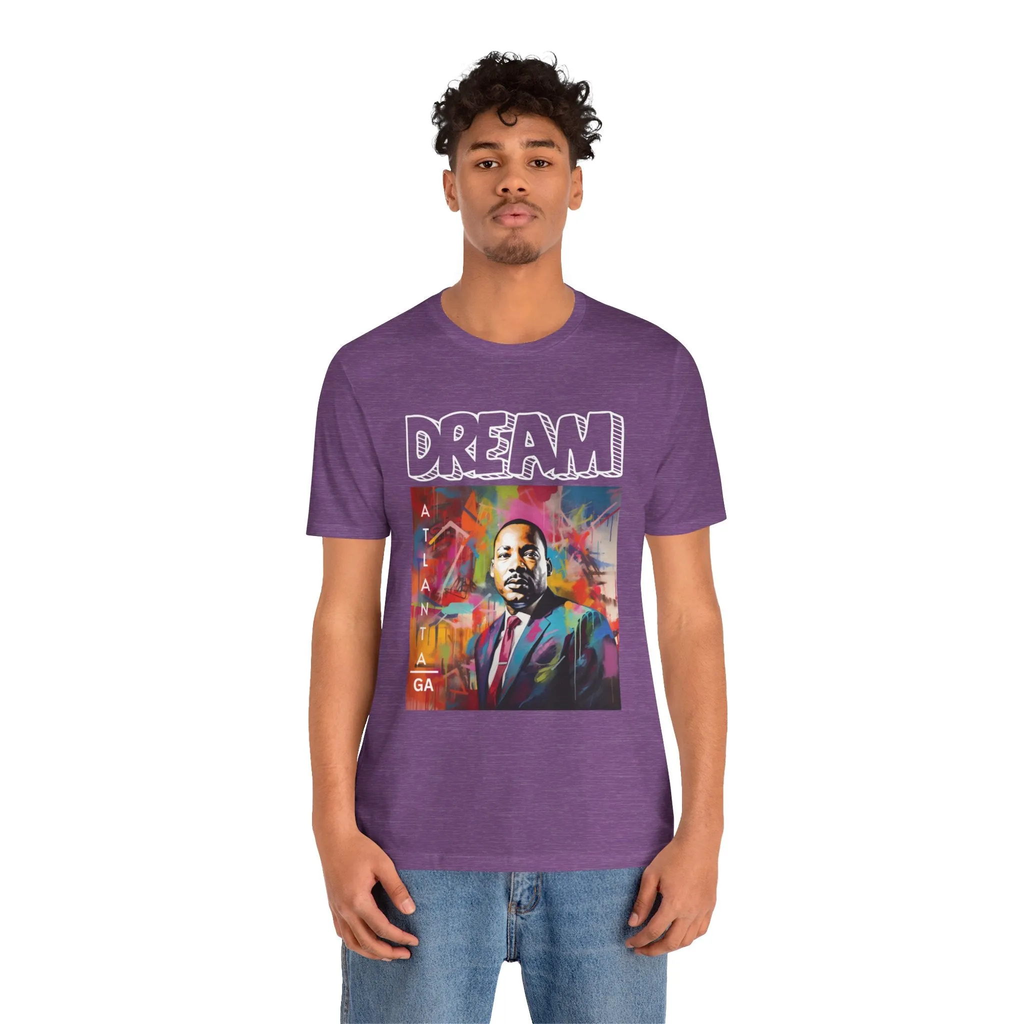 MLK Jr Dream Graffiti Art Unisex Short Sleeve Tee