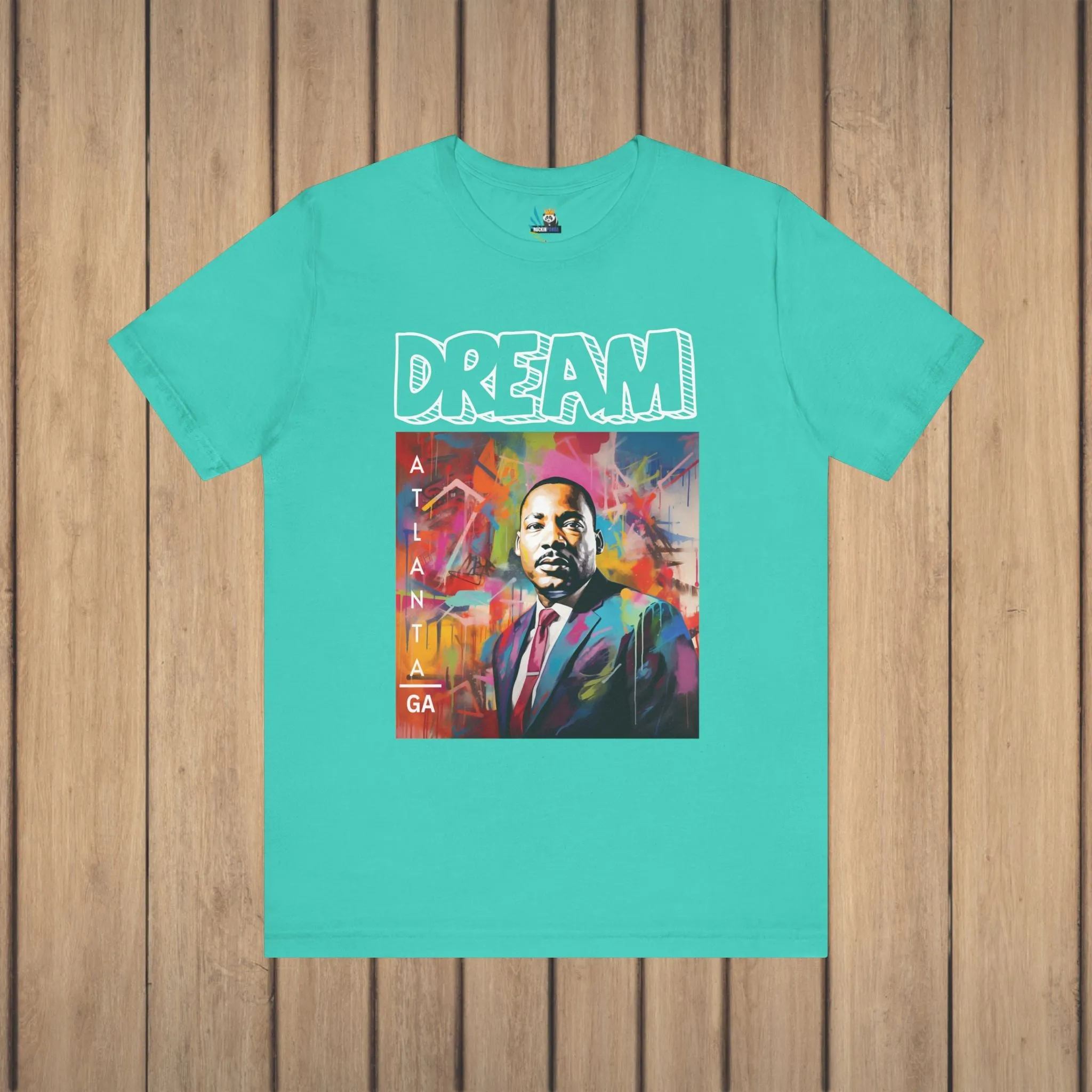 MLK Jr Dream Graffiti Art Unisex Short Sleeve Tee