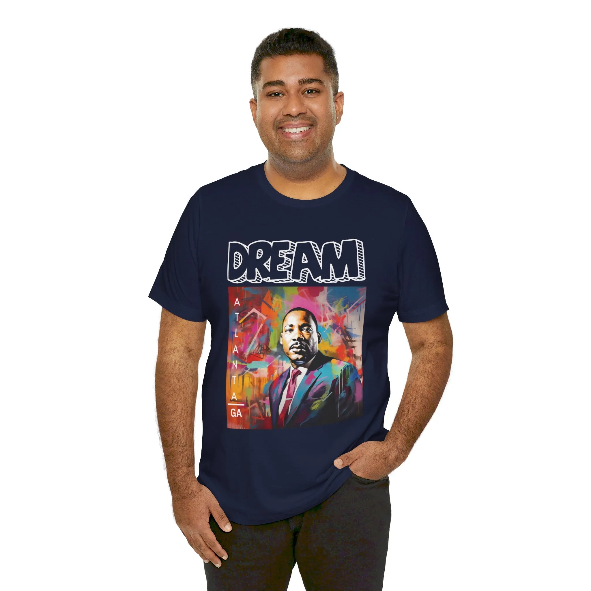 MLK Jr Dream Graffiti Art Unisex Short Sleeve Tee