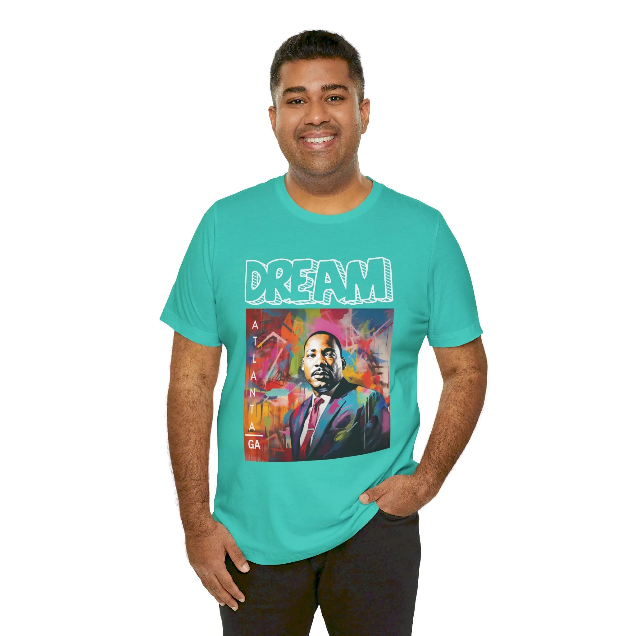 MLK Jr Dream Graffiti Art Unisex Short Sleeve Tee