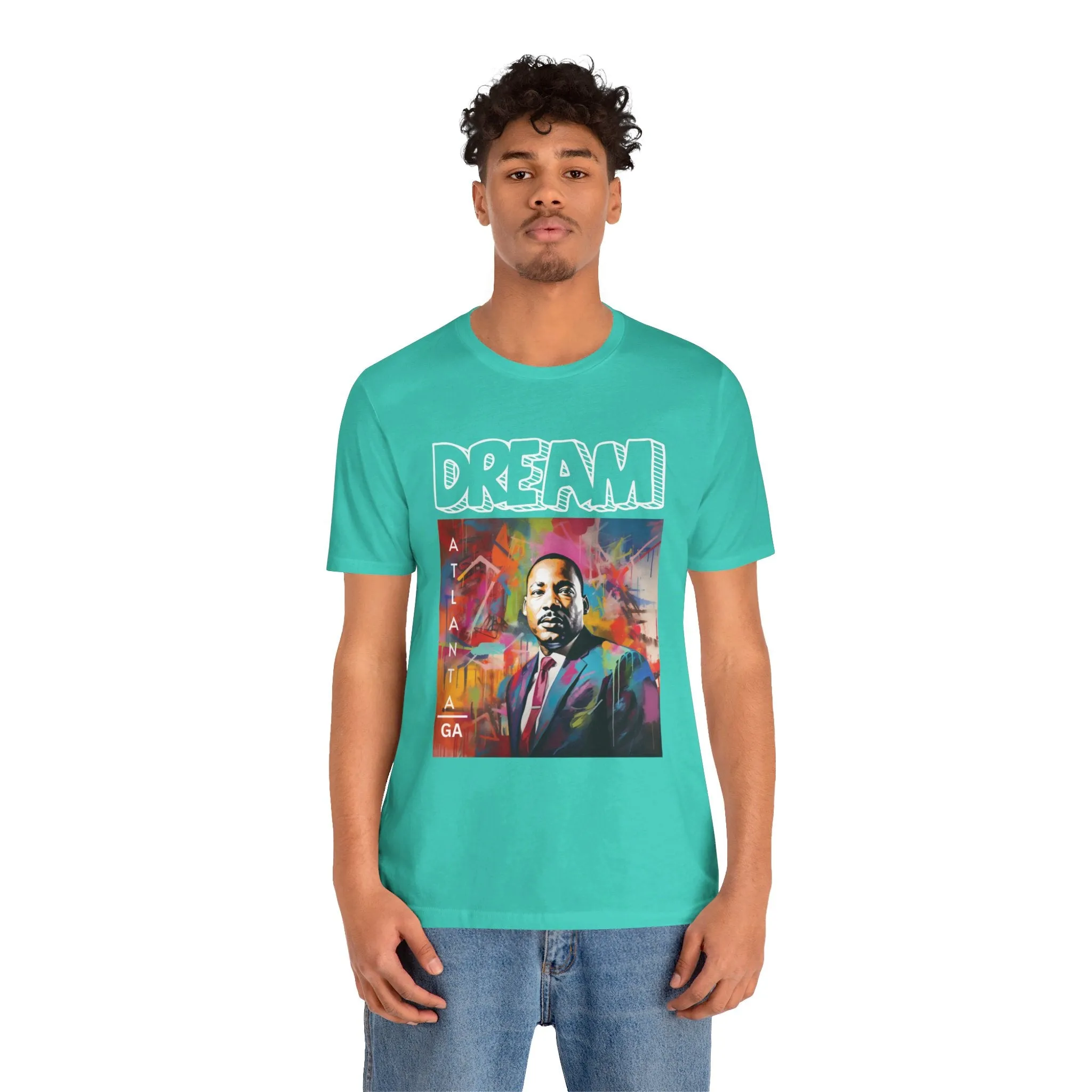 MLK Jr Dream Graffiti Art Unisex Short Sleeve Tee