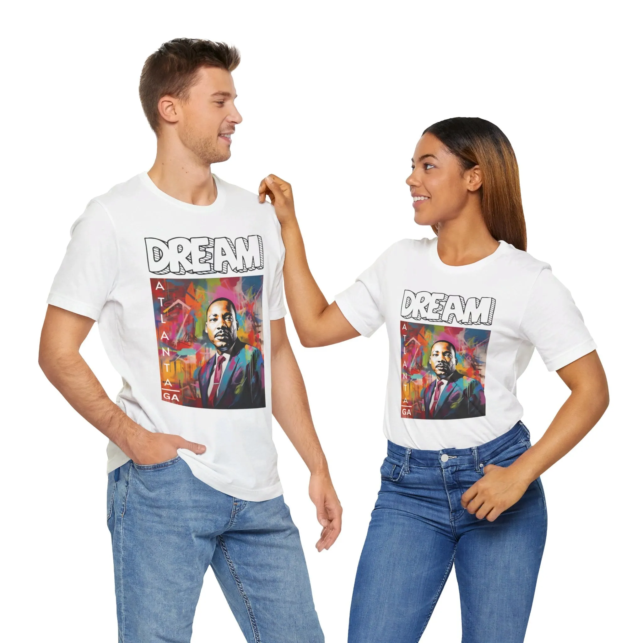 MLK Jr Dream Graffiti Art Unisex Short Sleeve Tee