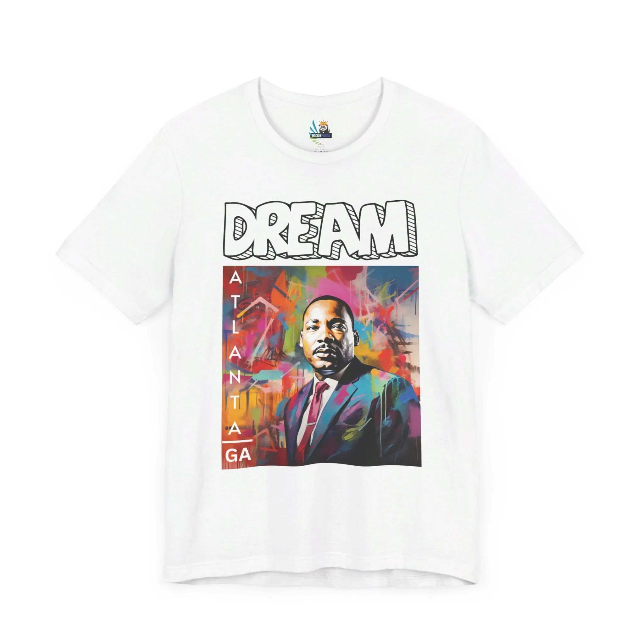 MLK Jr Dream Graffiti Art Unisex Short Sleeve Tee