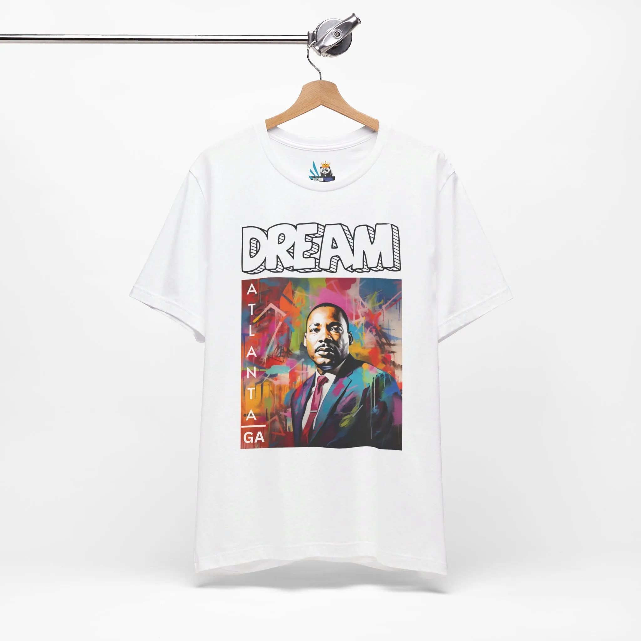 MLK Jr Dream Graffiti Art Unisex Short Sleeve Tee