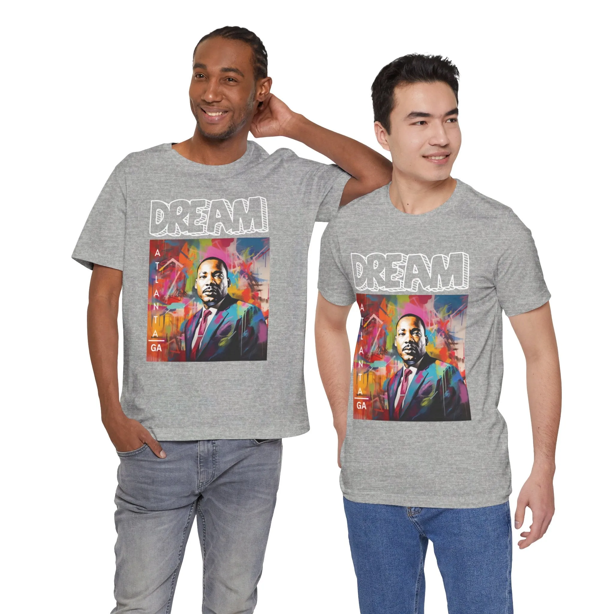 MLK Jr Dream Graffiti Art Unisex Short Sleeve Tee