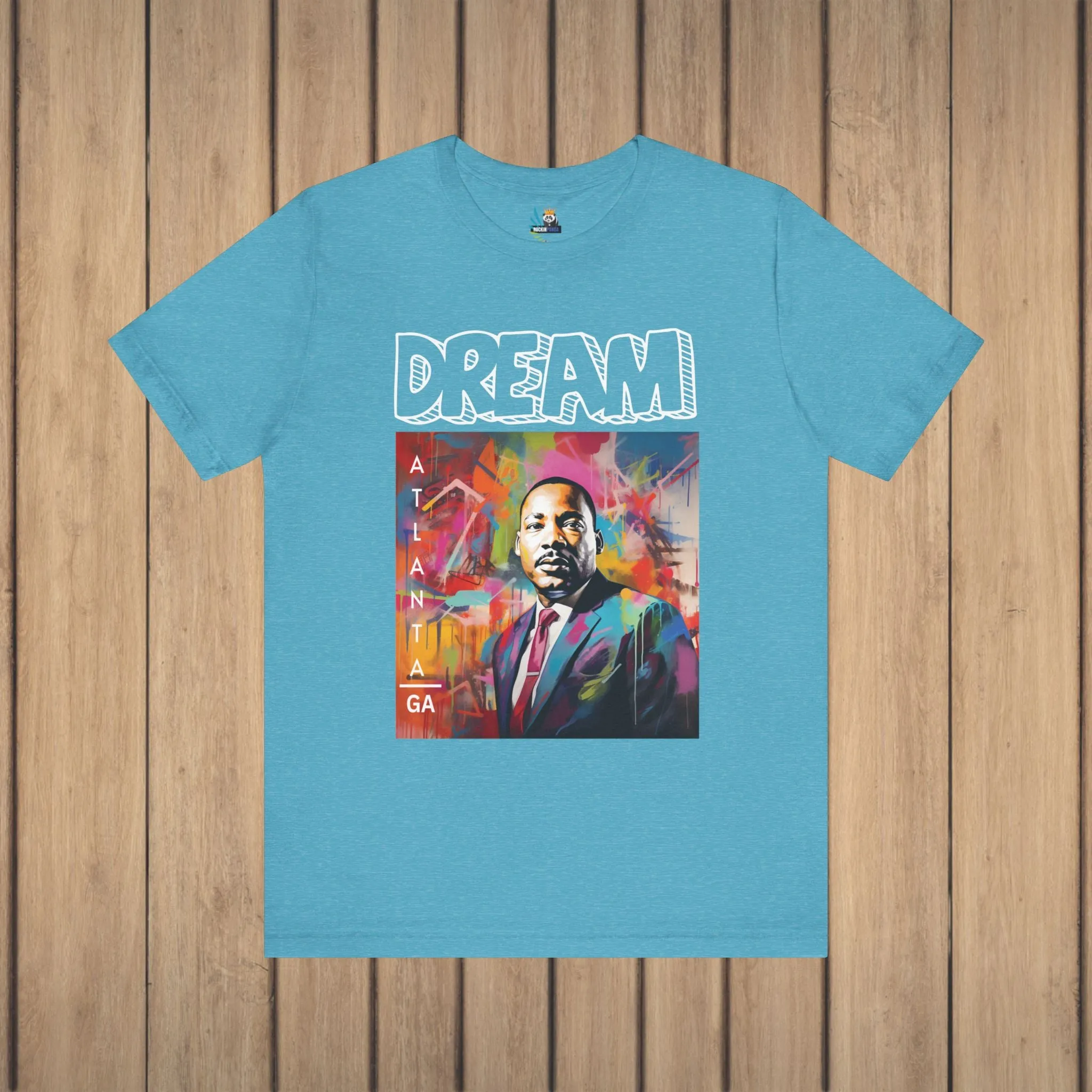 MLK Jr Dream Graffiti Art Unisex Short Sleeve Tee