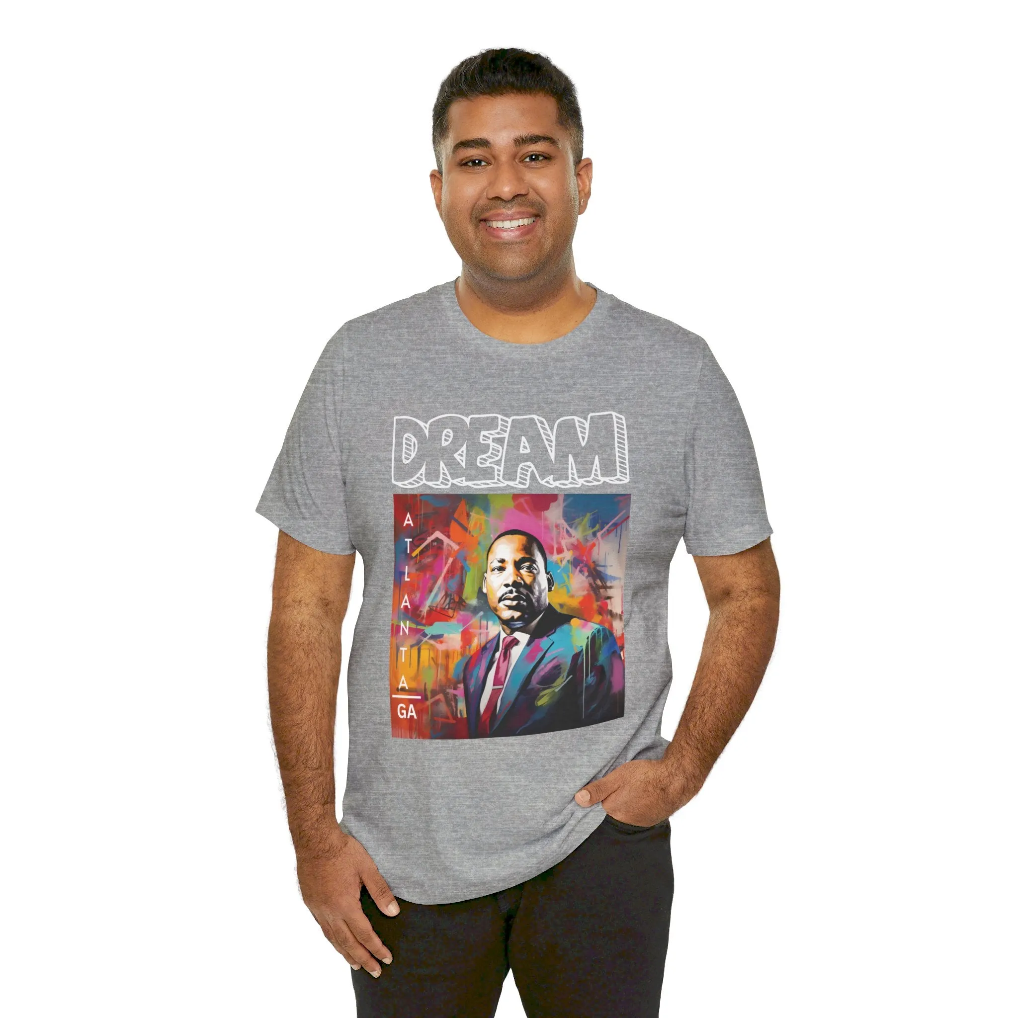 MLK Jr Dream Graffiti Art Unisex Short Sleeve Tee