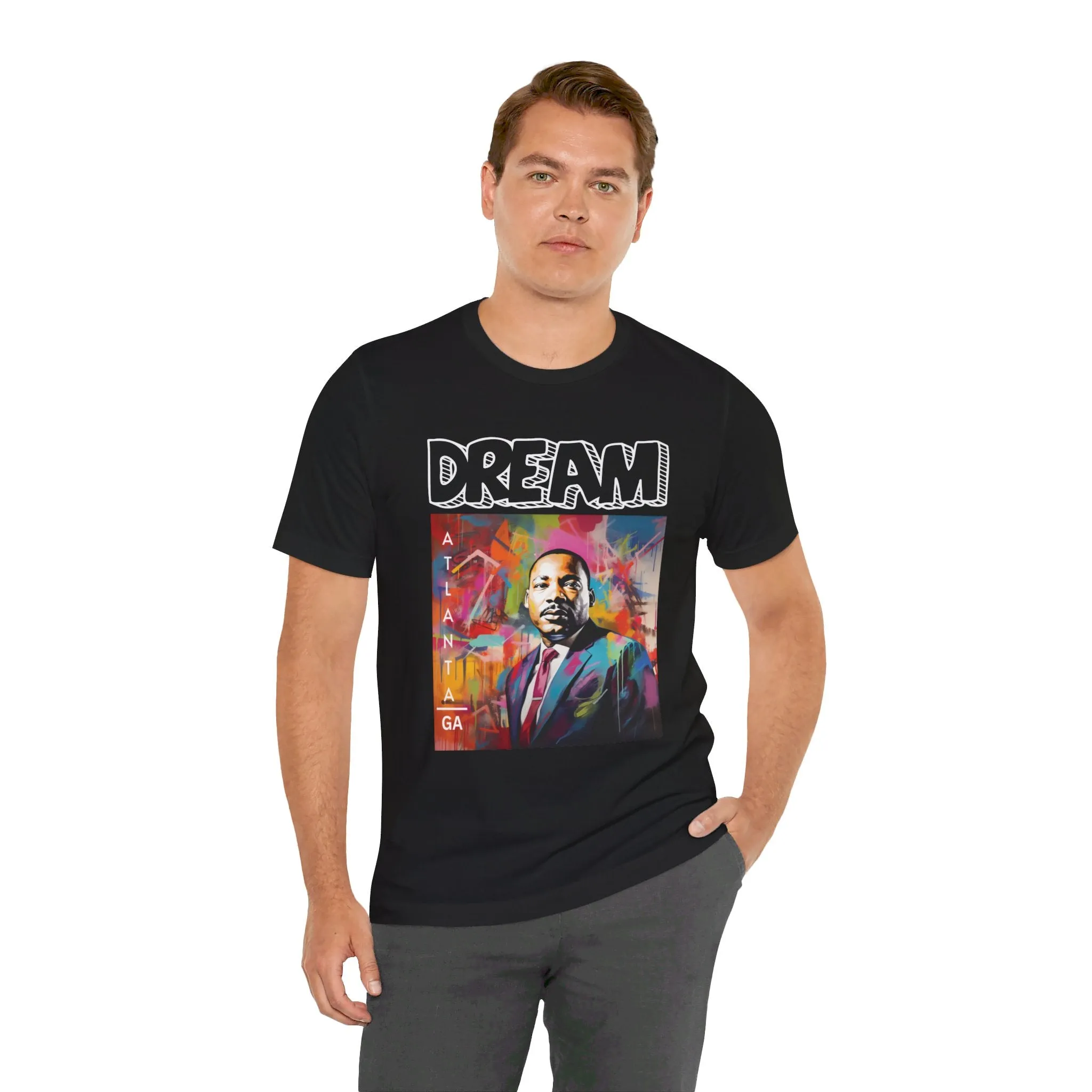 MLK Jr Dream Graffiti Art Unisex Short Sleeve Tee