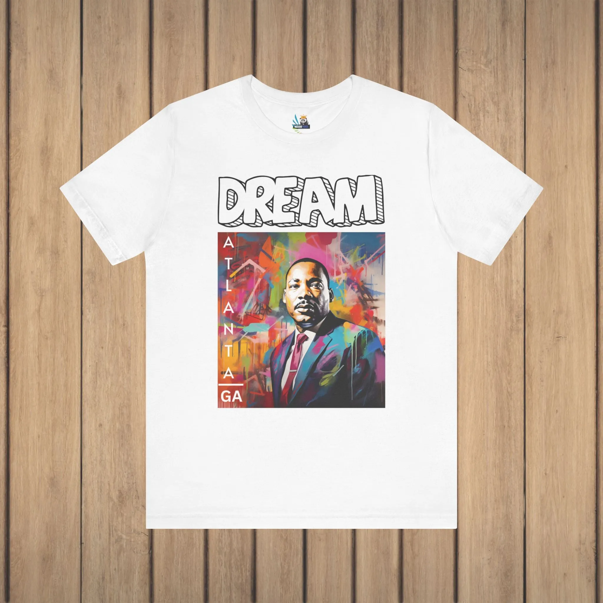 MLK Jr Dream Graffiti Art Unisex Short Sleeve Tee