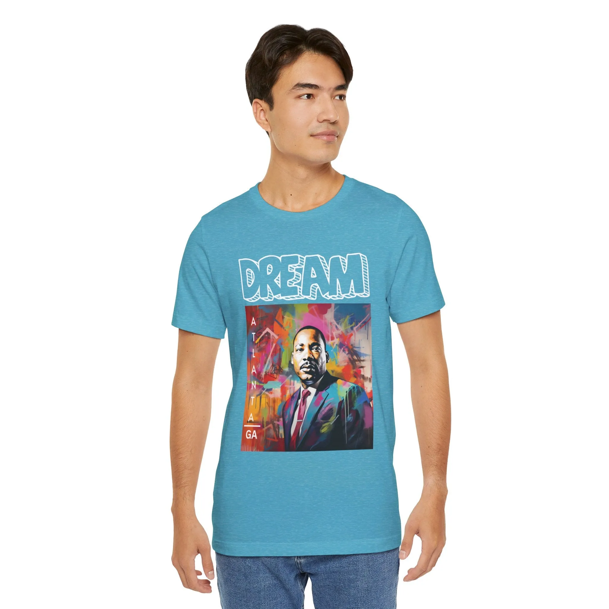 MLK Jr Dream Graffiti Art Unisex Short Sleeve Tee