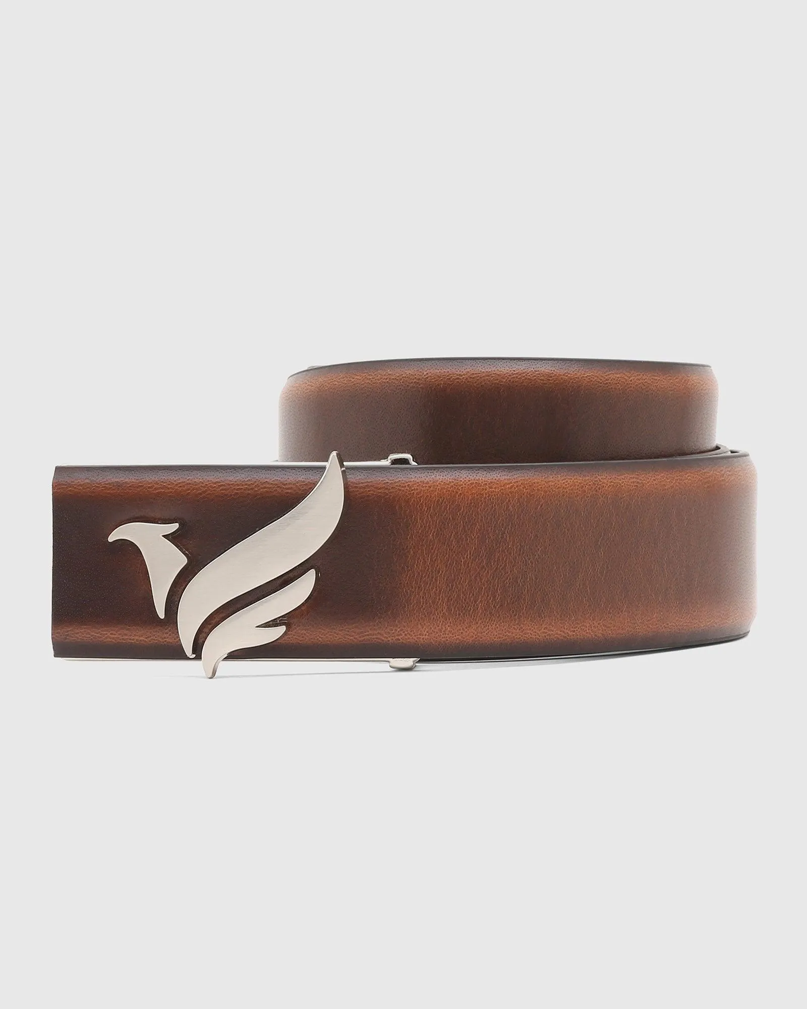 Must Haves Leather Tan Textured Belt - New Halley