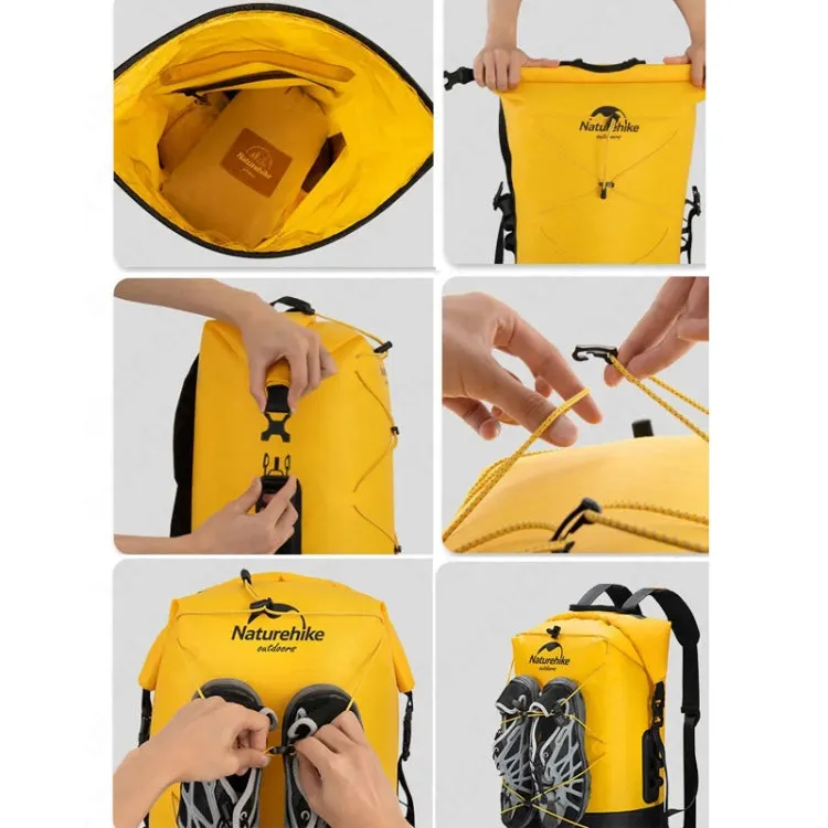 Naturehike Wet Dry IPX6 Waterproof Bag Outdoor Seaside Diving Swimming Rafting Equipment, Color: 20L Yellow