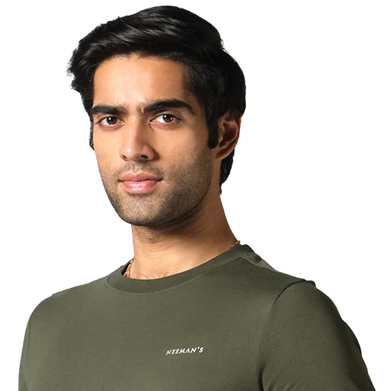 Neeman's Organic Cotton T-Shirt for Men | Olive | Crew Neck