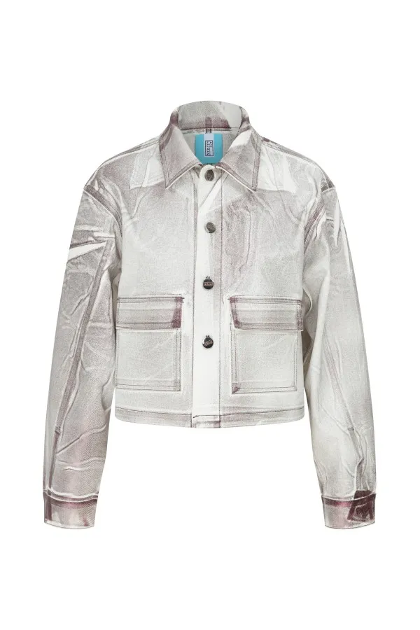 Nell Metallic Denim Jacket