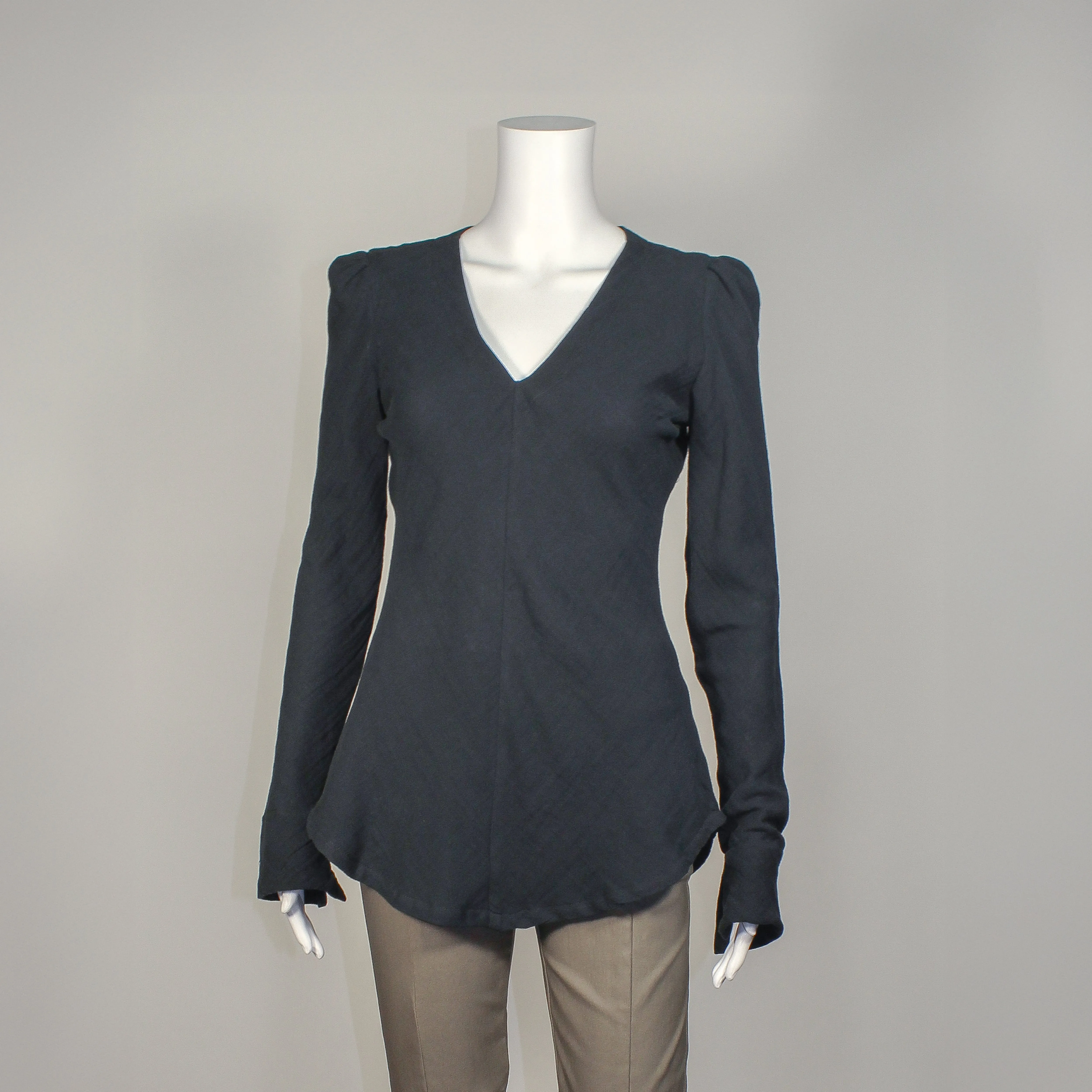 NEW! V Neck Shirt in Black by Kim Schalk