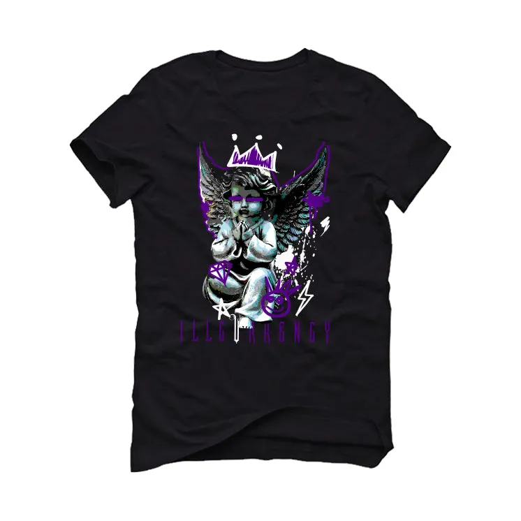 Nike SB Dunk Low “Court Purple” | illcurrency Black T-Shirt (Graffiti Angel)