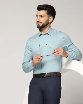 Non Iron Formal Powder Blue Solid Shirt - Susan