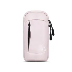 OUDU Outdoor Running Cell Phone Arm Bag Unisex Sports Portable Mobile Phone Pouch(Light Pink)