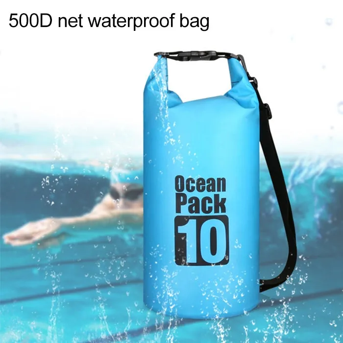 Outdoor Waterproof Double Shoulder Bag Dry Sack PVC Barrel Bag, Capacity: 30L (Yellow)