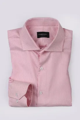 Pink Structured Stripes Shirt