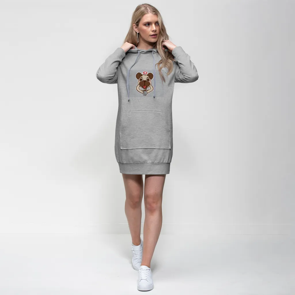 Pug Premium Adult Hoodie Dress