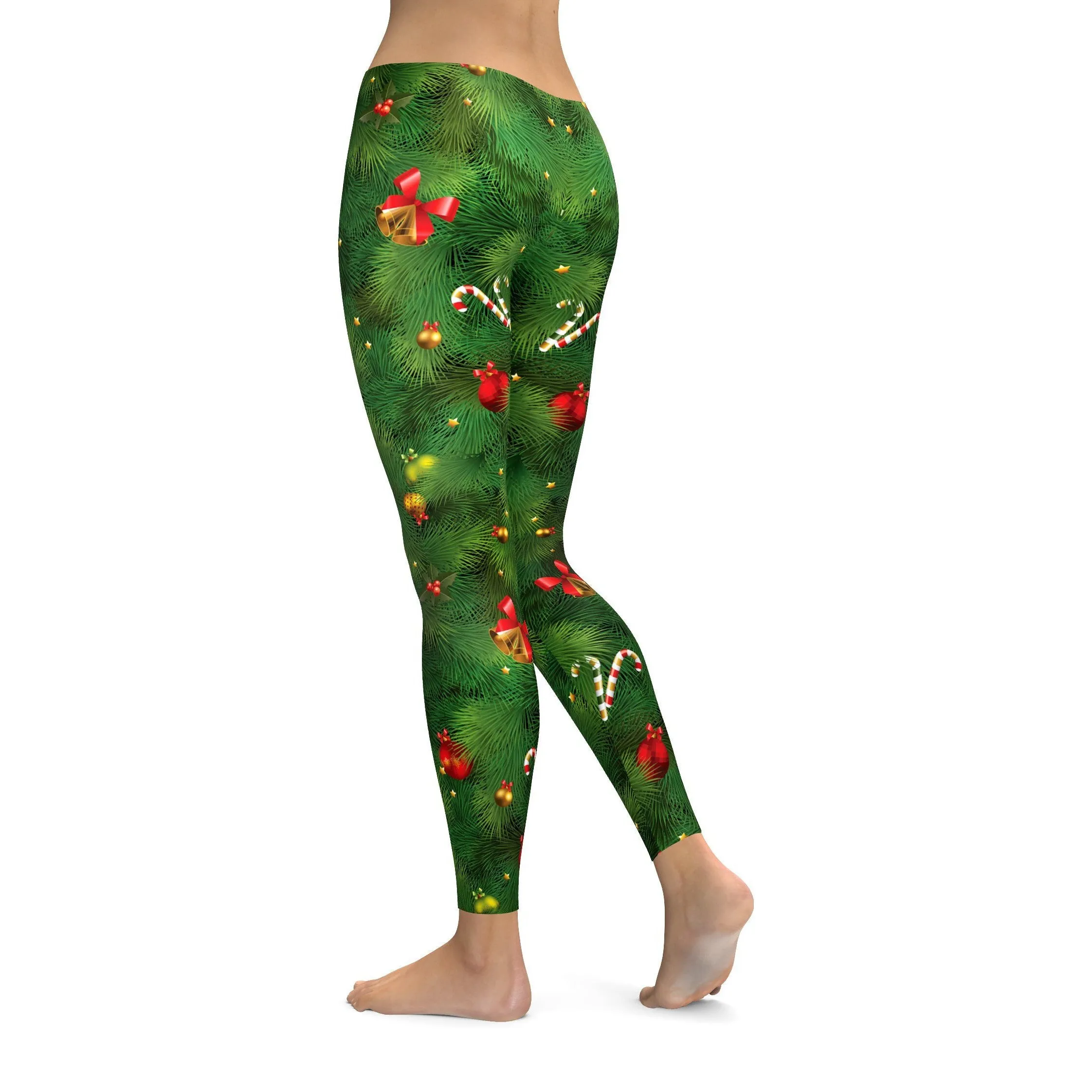 Realistic Christmas Tree Leggings