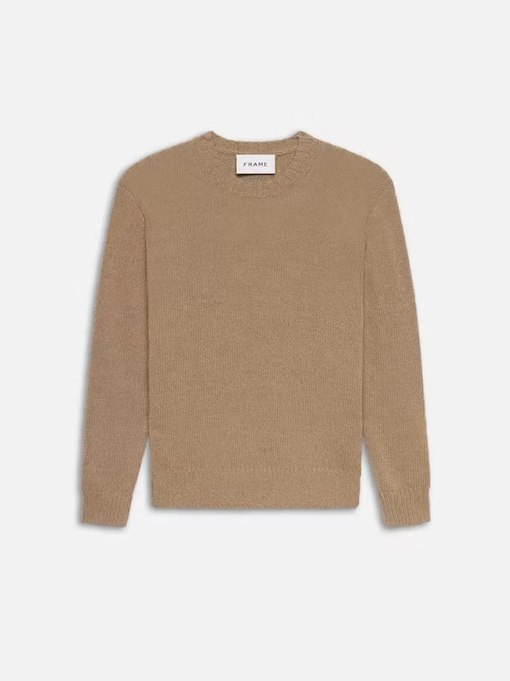 Rib Crewneck Sweater -- Light Brown