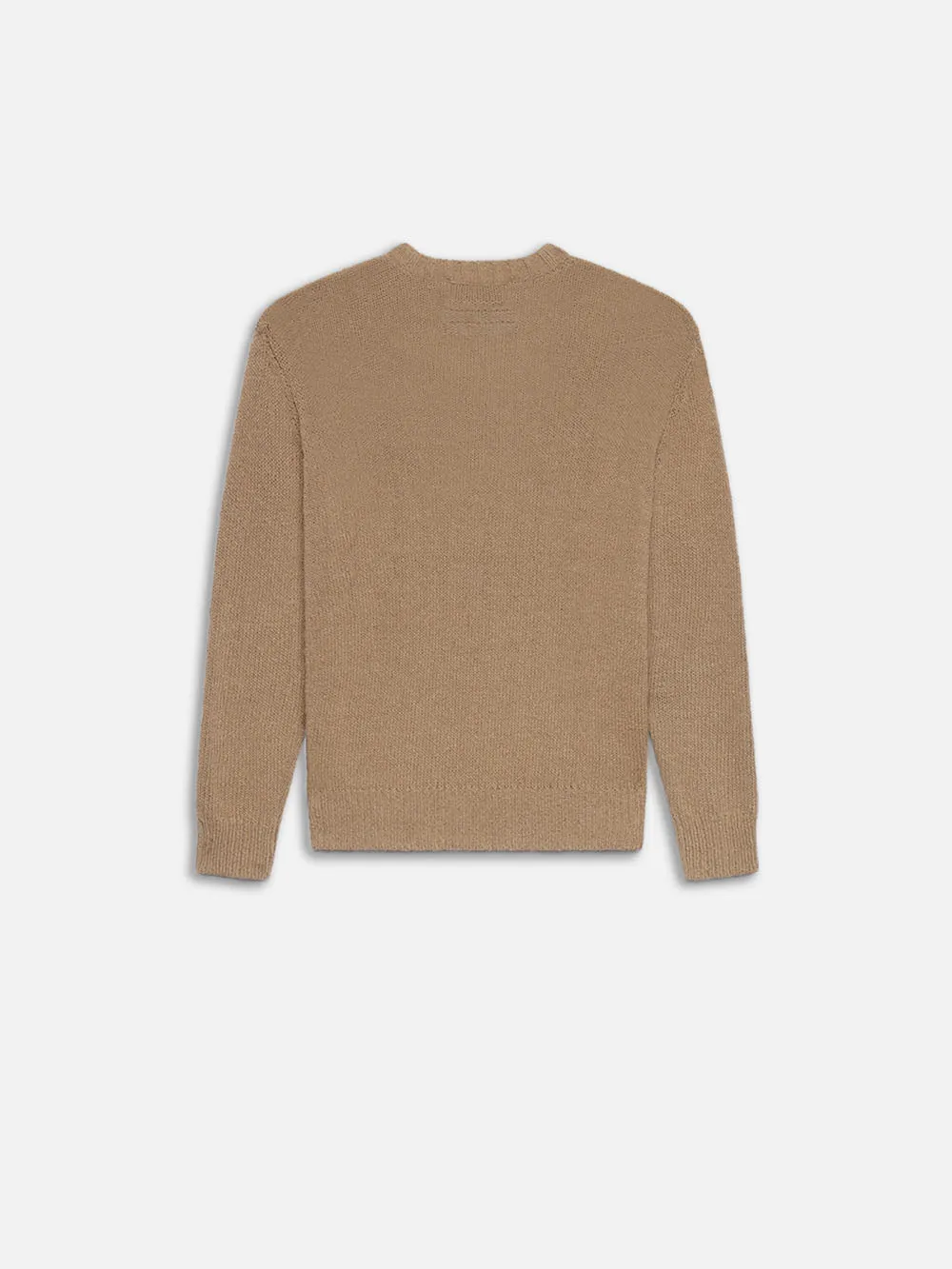 Rib Crewneck Sweater -- Light Brown