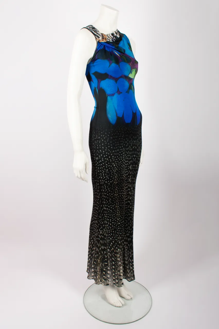 ROBERTO CAVALLI PRINTED MAXI DRESS