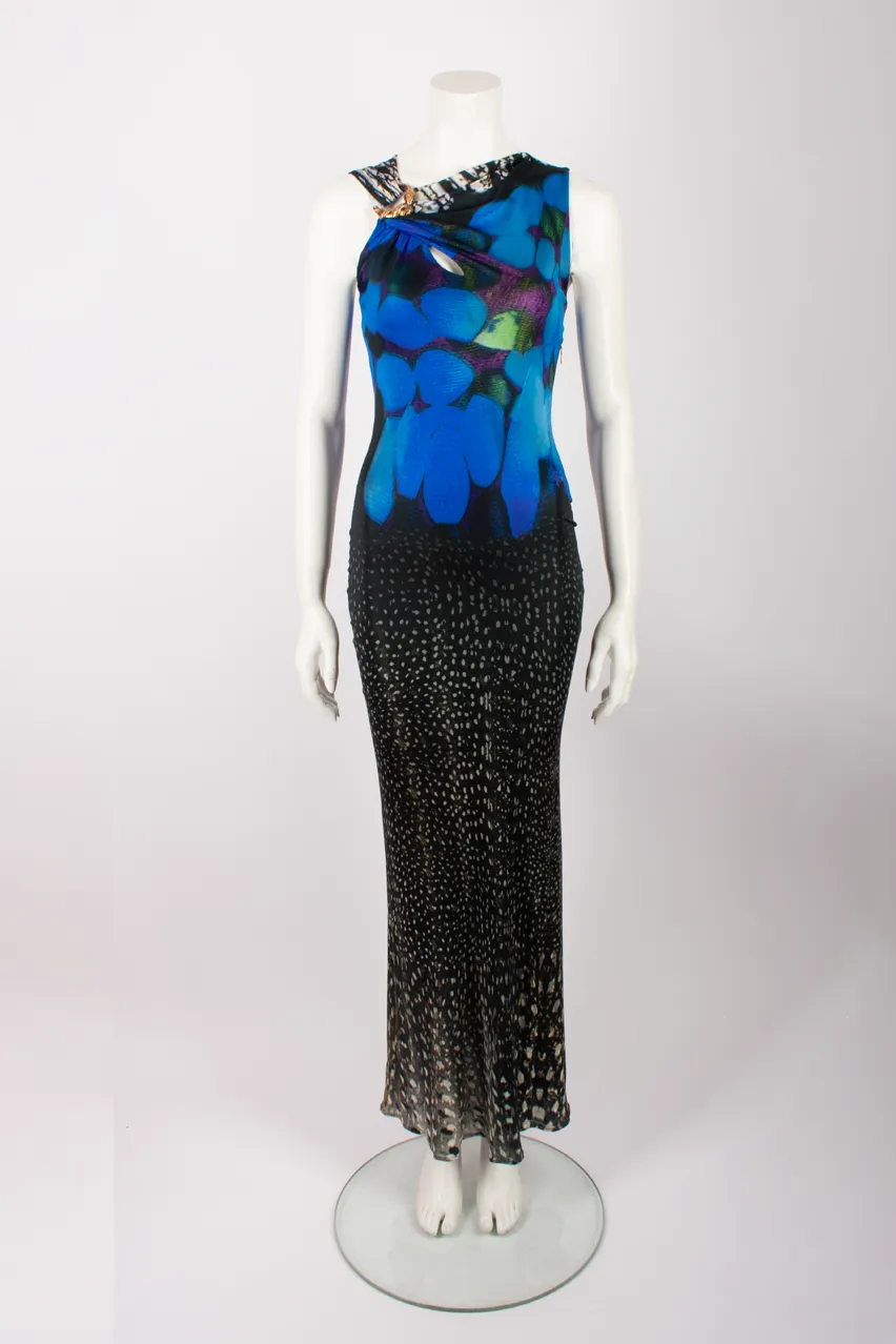 ROBERTO CAVALLI PRINTED MAXI DRESS