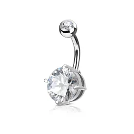 Round 10mm CZ Belly Ring