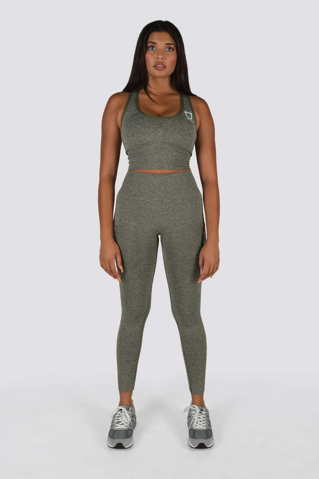 Seamless Movement Highwaisted Leggings - Khaki Marl