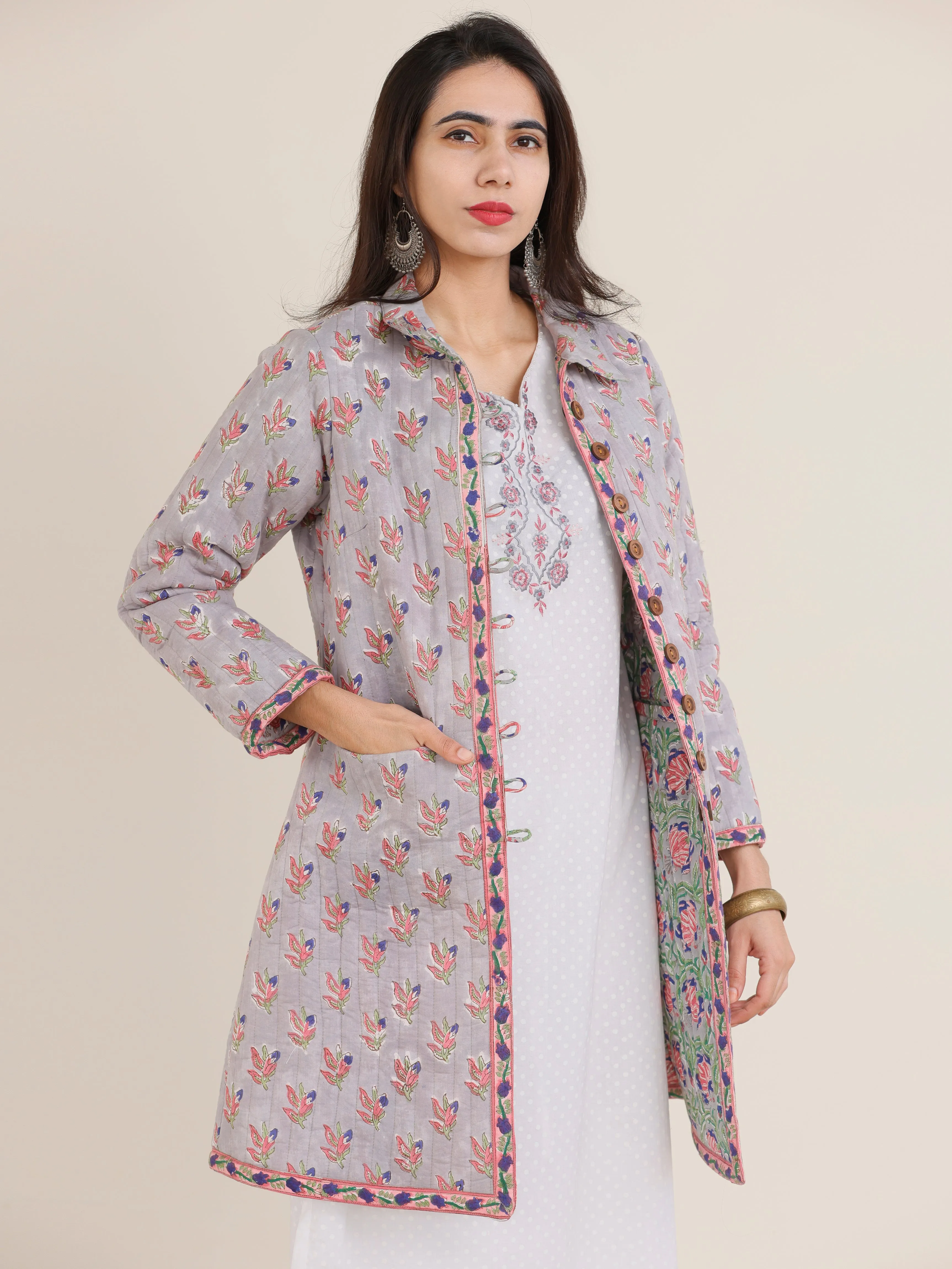 Shishir Kavya Quilted Reversible Jacket