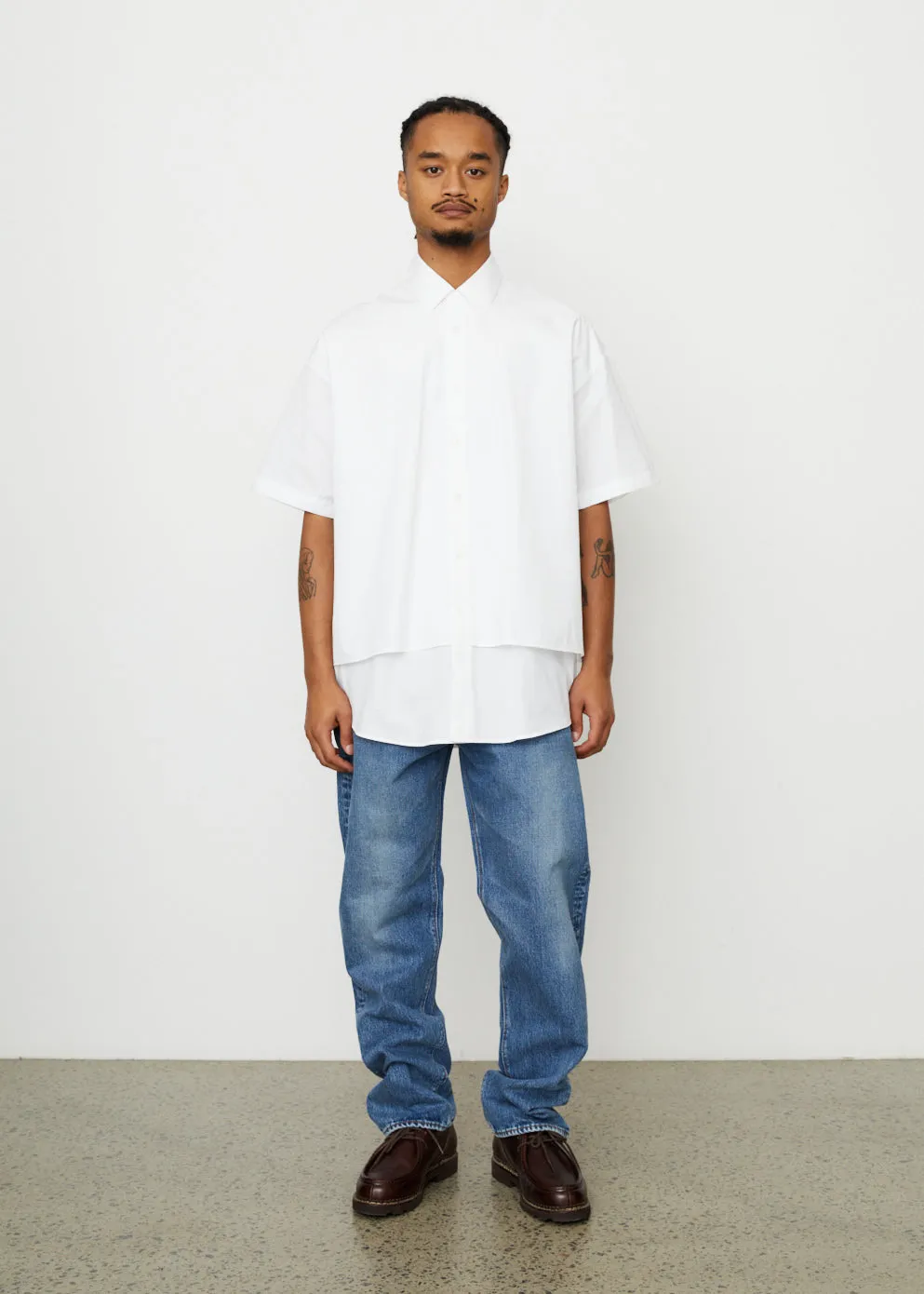 Short Sleeve Layered Shirt