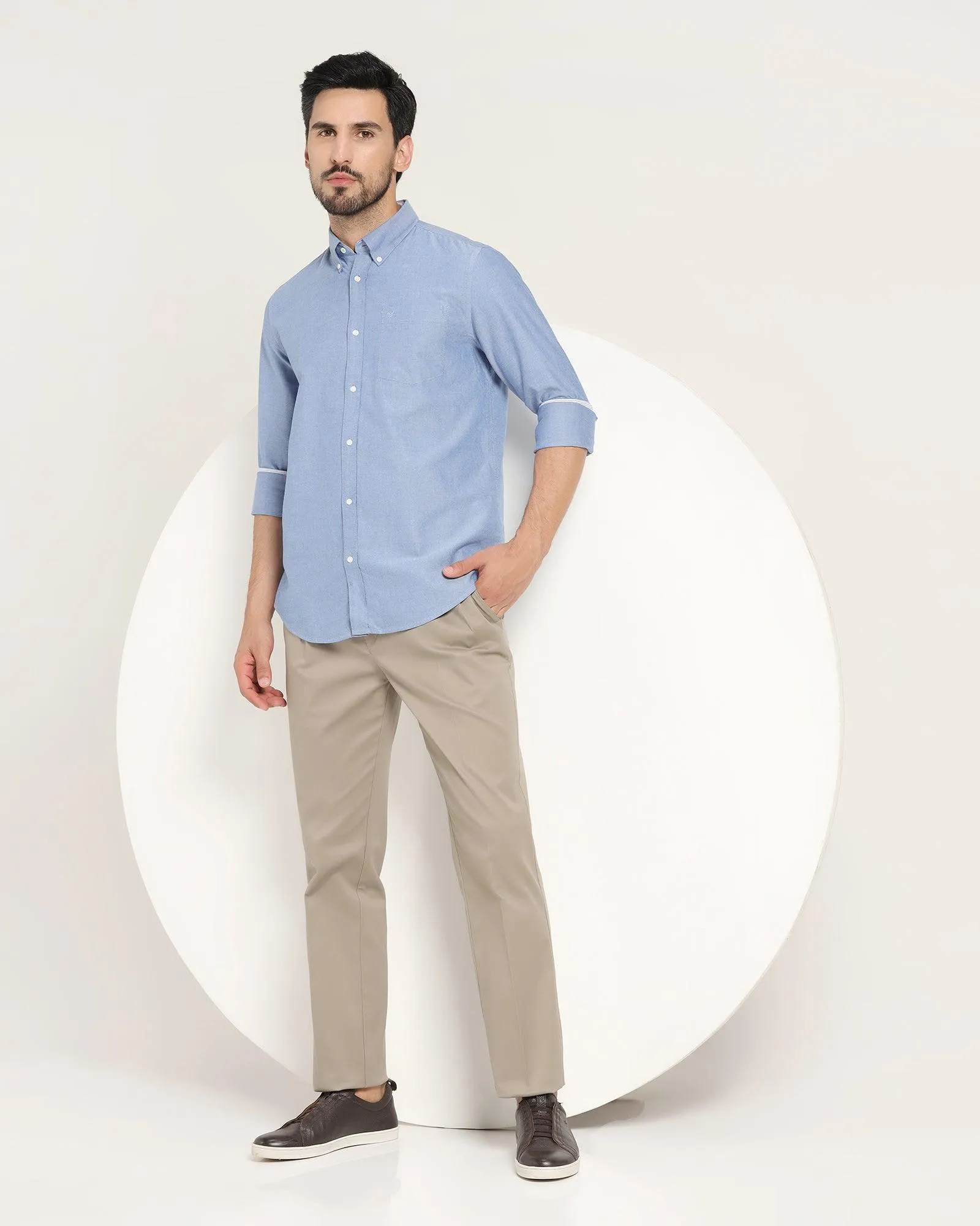 Straight B-90 Casual Mouse Solid Khakis - Criston