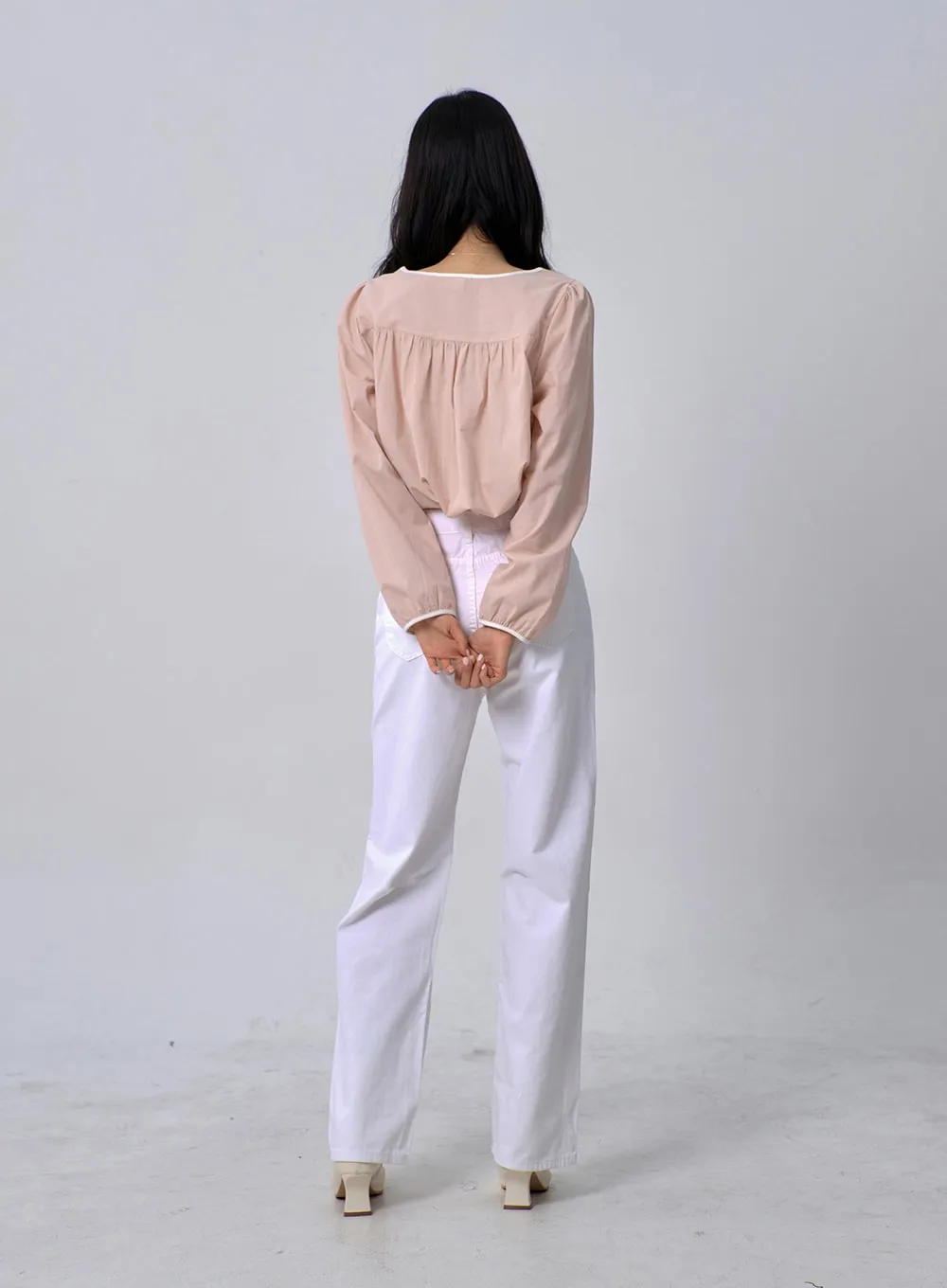 Straight Leg Cotton Pants OM331