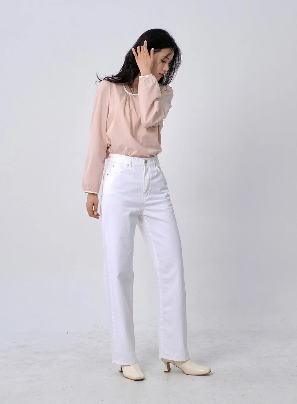 Straight Leg Cotton Pants OM331