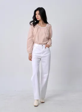 Straight Leg Cotton Pants OM331