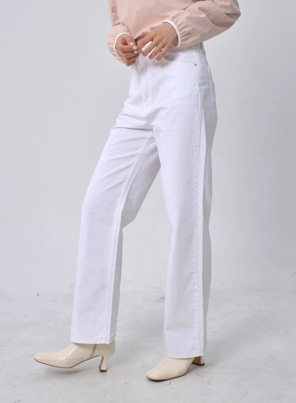 Straight Leg Cotton Pants OM331