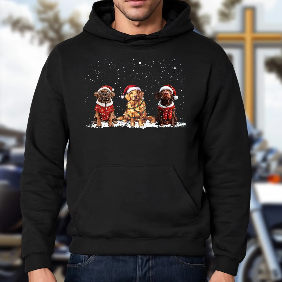 Teesdily | Dog Christmas Shirt, Christmas Dog Santa Sweatshirt Hoodie Mug, Dog Mom Tshirt, Dog Owner Tee, Dog Lover Christmas Gift