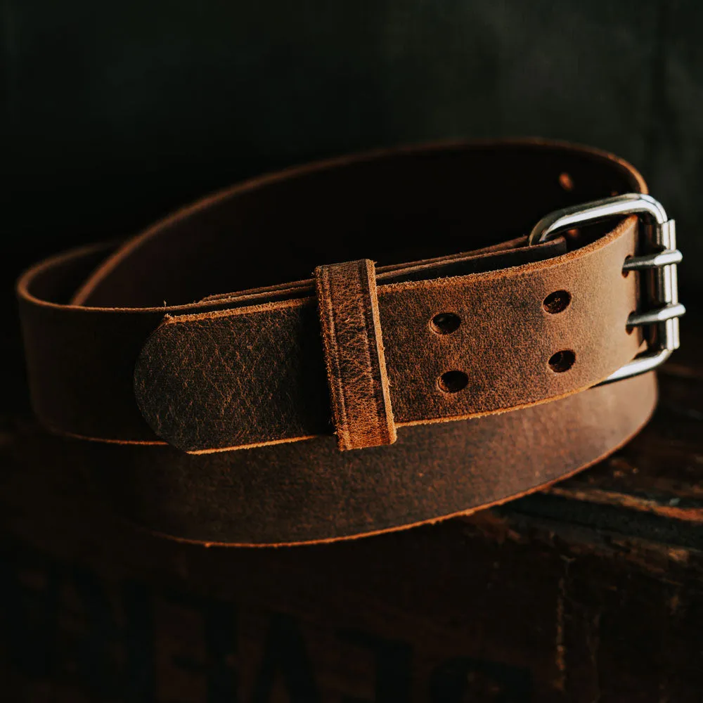 The Legend Double Prong Retro Style Jean Belt - 1.5" Width