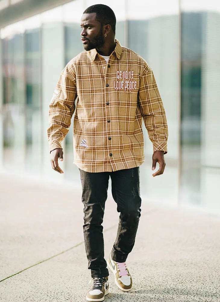 Vintage American Plaid Typography Shirts