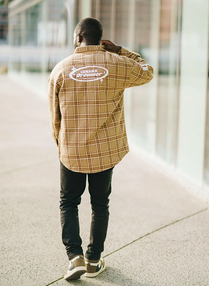 Vintage American Plaid Typography Shirts