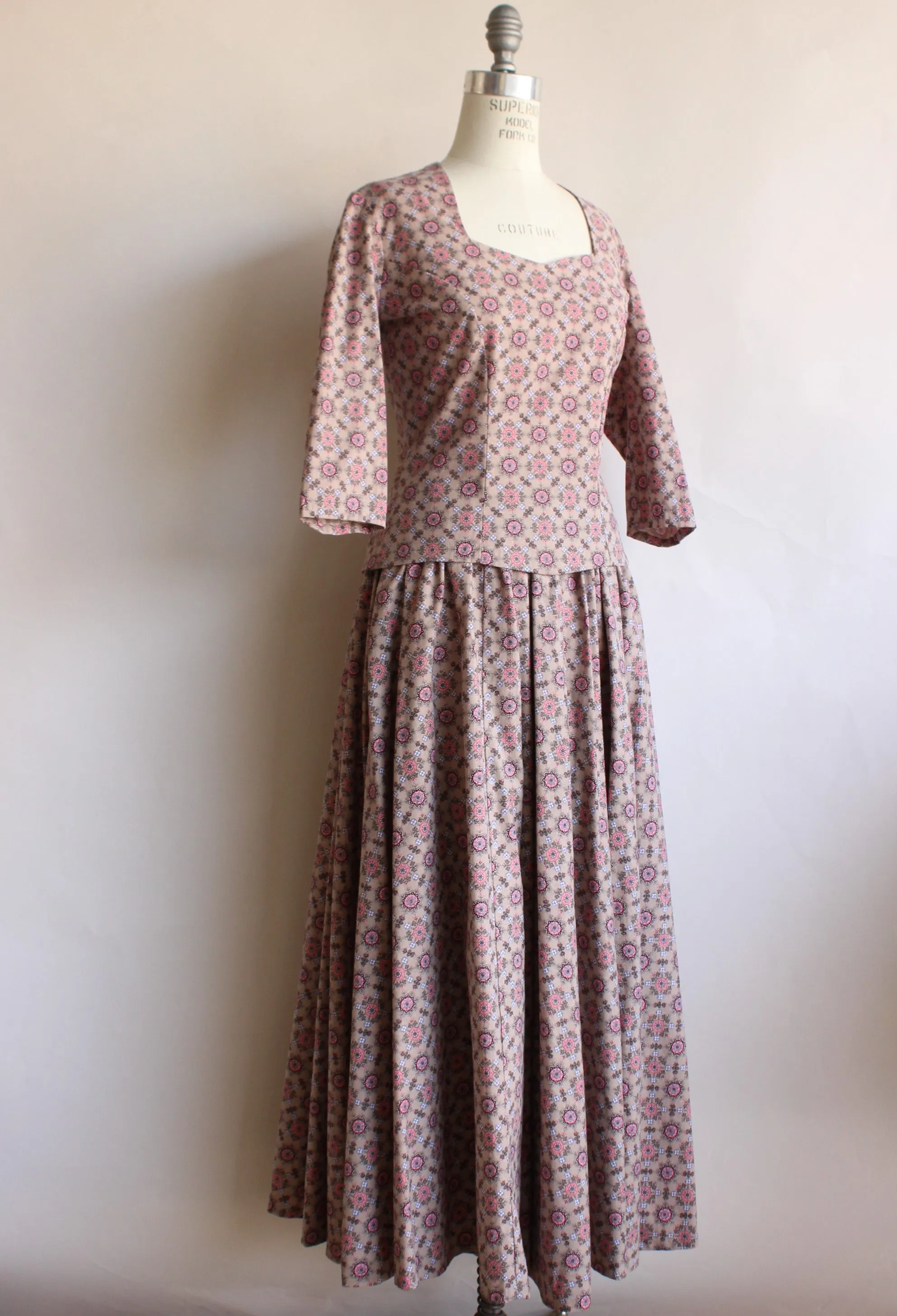 Vintage Victorian Day Dress ( Skirt and Top)  Costume