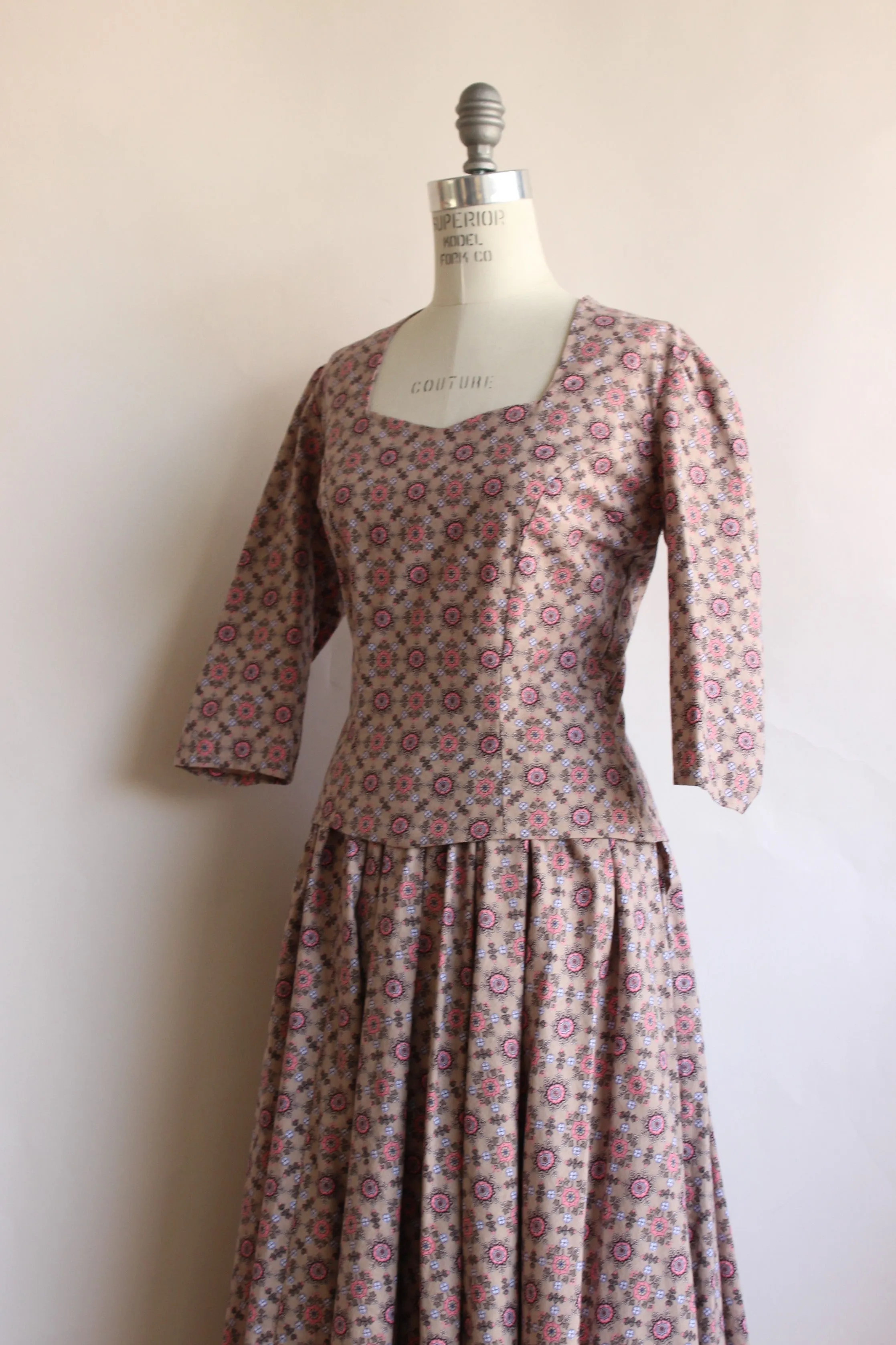 Vintage Victorian Day Dress ( Skirt and Top)  Costume