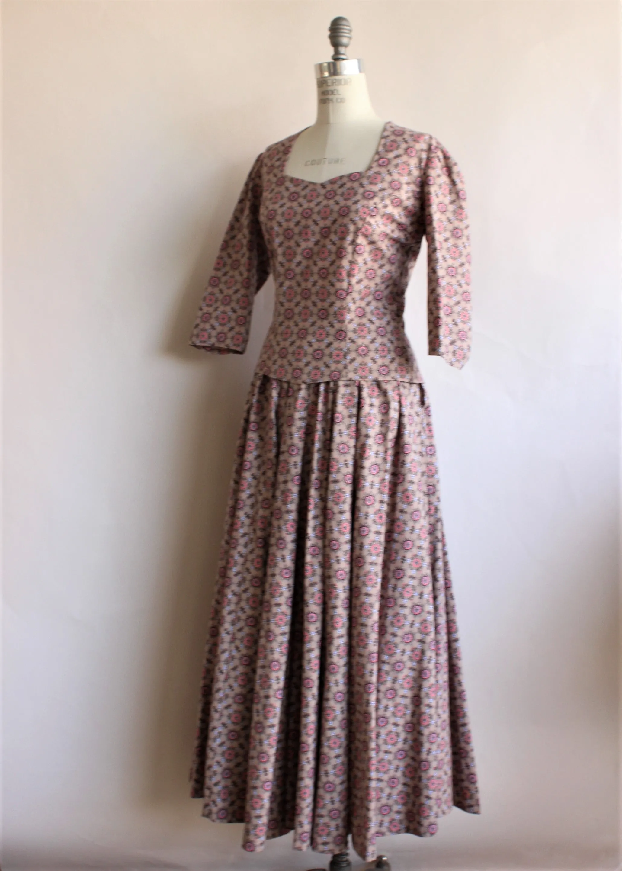 Vintage Victorian Day Dress ( Skirt and Top)  Costume