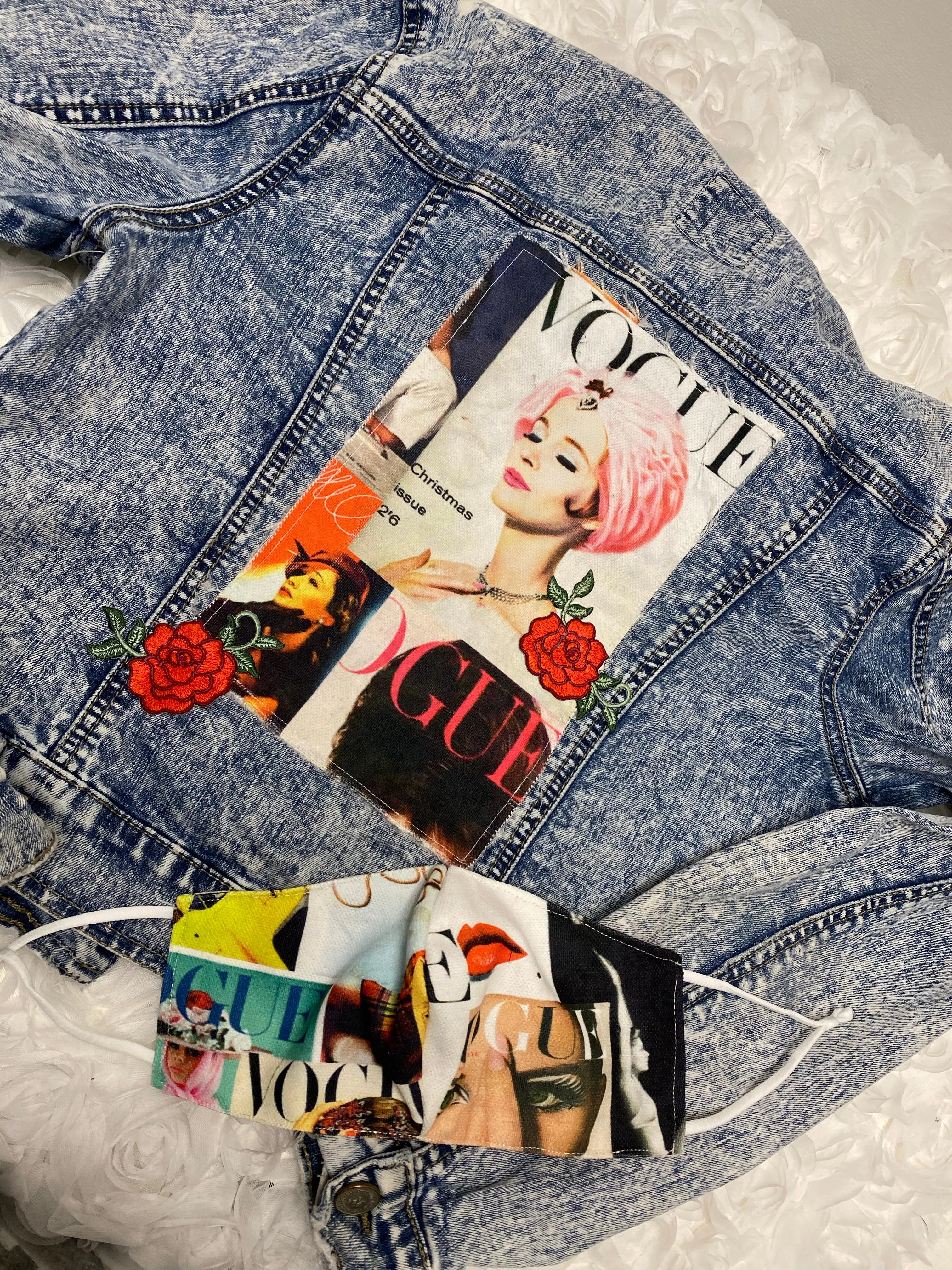 “Vogue it out” denim jacket set