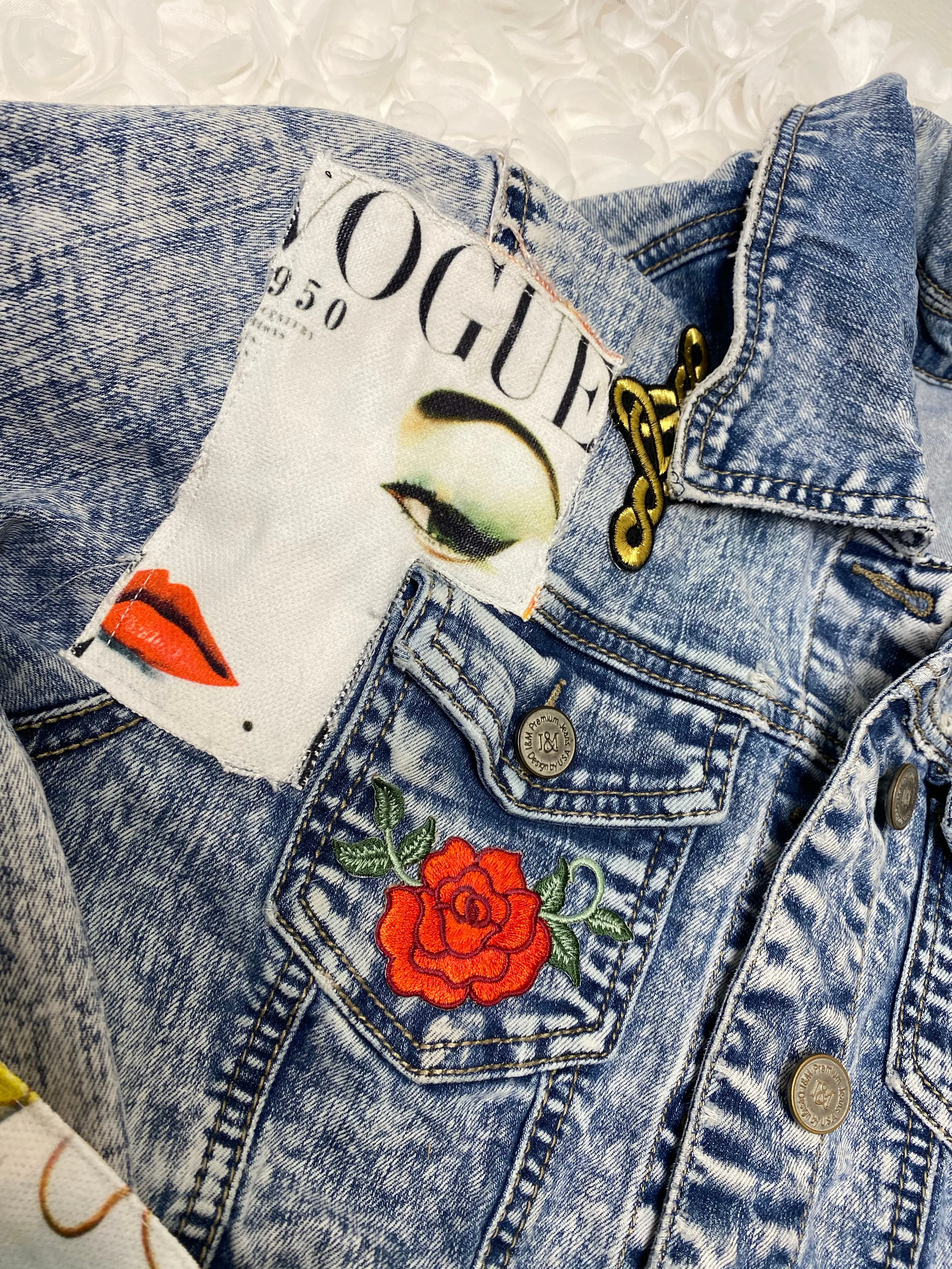 “Vogue it out” denim jacket set